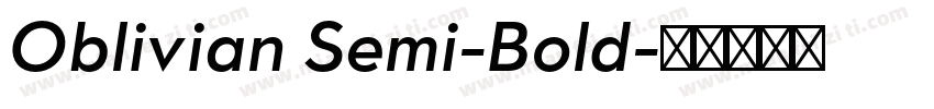 Oblivian Semi-Bold字体转换